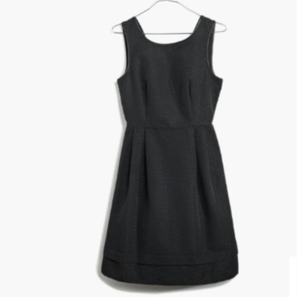 Madewell Black Sparkly Lowlight Sleeveless Black Dress Size 2 - Picture 5 of 7